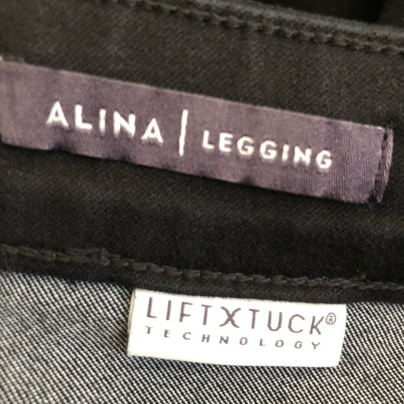 NYDJ Alina Legging Liftxtuck Black 8 Long - Picture 3 of 14